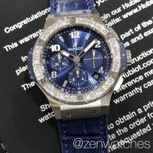hublot big bang steel blue diamonds